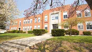 the exterior of a school building