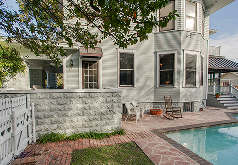 Exterior of home with fresh paint